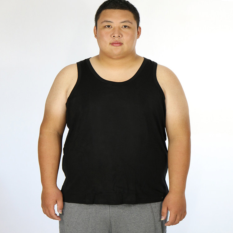 莫代尔夏装大码无袖汗衫胖人肥佬打底衫运动胖哥加肥加大码男背心_7折