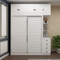 Simple modern sliding door bedroom wardrobe 2 door sliding door storage cabinet overall assembly sliding door wardrobe