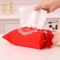 Chinese tissue box fabric wedding silk satin creative wedding box wedding room decoration home wedding supplies