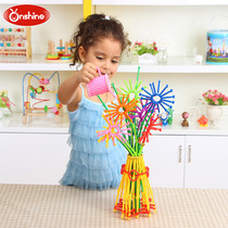 Onshine 800 pieces of variety of smart geometric shape sticks puzzle plug building blocks assembly childrens early education educational toys
