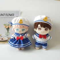 20cm doll clothing navy dress Q VERSION of the silicon clothes shorts hat set