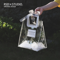 Customized wedding wedding ins hand gift box bridesmaid girl gift bag gift bag portable Chinese Valentines Day empty box