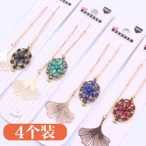 Good table friend * hipster metal pendant ginkgo leaf bookmarks brass gilded students with creative reading bookmarks