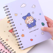 A5 creative cartoon girl coil loose-leaf student notepad hipster cute print notebook