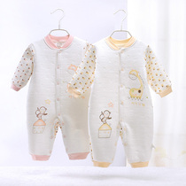 Baby Conjoined Clothes Autumn Winter Clothing Newborn Clothes Infant Climbing Dresveled Dsuede Fiber Long Sleeve Pajamas Baby Khaclothes