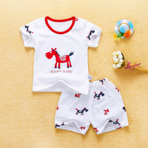 Summer Newborns Short Sleeve Underwear Suit Pure Cotton Baby Clothes Baby Children 3 Months Women 0-1 Year Old Men Summer Clothes