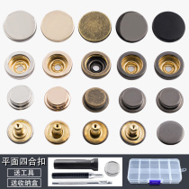 High-grade down jacket four-button snap button round metal snap button Coat dark button mother button Flat button button for women