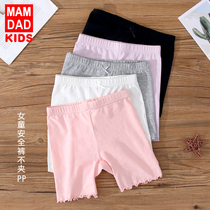 Girls  safety pants Summer cotton panties Baby middle and large childrens flat angle insurance leggings anti-naked shorts