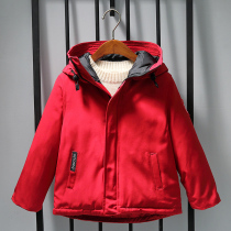 Children's downclothes boys Winter 2022 New Winter Boys Big Goose Thickened Winter Clothing Auto