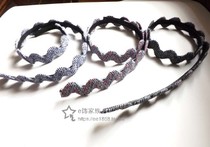 e-ornaments family wavy striped soft hair band long concoction broken hair fixed sticky hair stickers magic stickers headdress