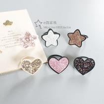 e ornaments family Foreign trade small leather band Love star sparkling baby hair rope head rope girl Hairband hair jewelry headwear