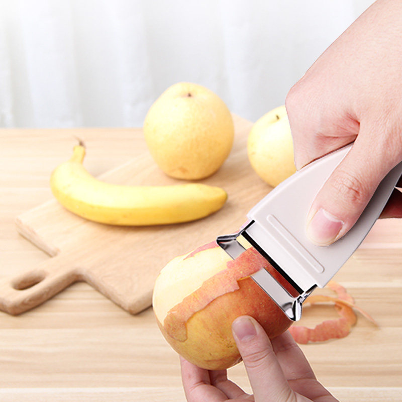 日本进口多功能厨房削皮器苹果去皮器土豆刨丝器水果抠籽器不粘皮