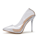 2022 new fashion office workplace transparent high heels daily street fairy style versatile large women's single shoes