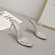 2022 classic fashion thick heel transparent simple T-stage outdoor street style thin and comfortable women's sandals