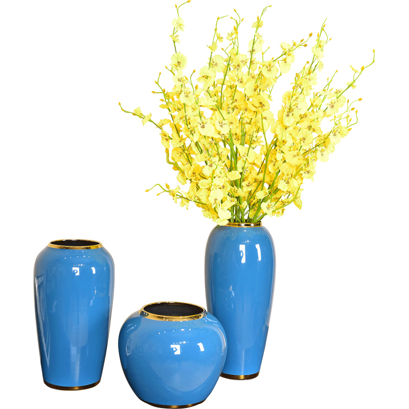 I and contracted sitting room light ceramic vases, new Chinese style key-2 luxury table simulation flower vase furnishing articles home decoration