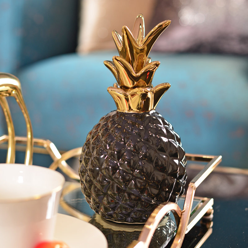 Contracted and I light key-2 luxury ceramic pineapple furnishing articles creative home Nordic wine sitting room adornment bedroom room