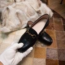 Seven Step Forest 2021 Spring and Autumn New British Lofu Shoes Leather Flat Single Shoes Womens Pedal Mueller Shoes