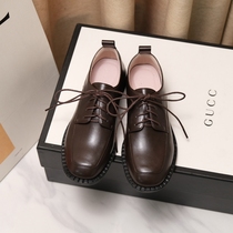 Qibu Forest British style cowhide lace JK small leather shoes childrens college Joker single shoes 2021 Spring New