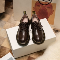 Seven step Forest College wind leather 2021 Autumn New JK lace-up flat sole shoes women Martin Big Head small leather shoes