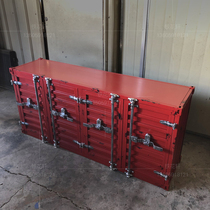 Wrought iron locker sideboard retro restaurant bar preparation cabinet tea cabinet old container industrial style cabinet