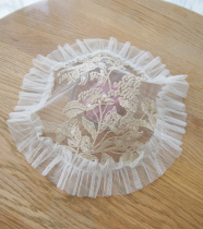 Light luxury European lace scarf American embroidery table lamp mat French gold thread embroidery table mat table flag A- 17