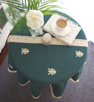 Minimalist Modern Deep Green Table Buds Lace Table Gebutian Garden Rectangular tea table Home Taib Custom Design