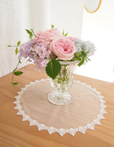 Romantic love flower tassel edge round lace coaster vase vase decorative mat anti scratch lamp table mat A- 07