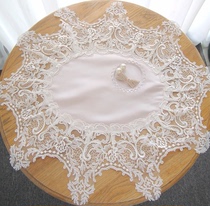 Retro French style princess style lace cover oval tablecloth vase cushion light pink teenage girl beauty