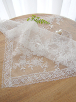 Universal cover towel Nordic ins hollow lace anti-dust small tablecloth retro simple microwave oven bed head cabinet Gaib