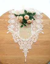 Korean official website Same Dream rainbow sequin lace table flag European embroidery decorative crystal tassel tablecloth