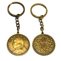 Retro Yuan Datou One Yuan Silver Dollar Token Coin Keychain Pendant Jewelry Shop Hot Sale Small Gifts