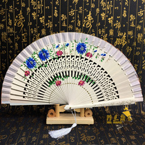 Big Red Wedding Comedy bifacial Spain folding fan Chinese wind female fan Flagship Gown Walk Show Dance Performance Folding Fan