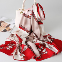 Hangzhou Silk Real Silk Scarves Lady Spring Autumn Thin style mulberry silk 100 hitch Temperament Scarves Teachers Festival Gifts