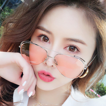 2021 Korean version of the fashion new sunglasses women seaside tide round face sunglasses star models net red glasses long face eyes