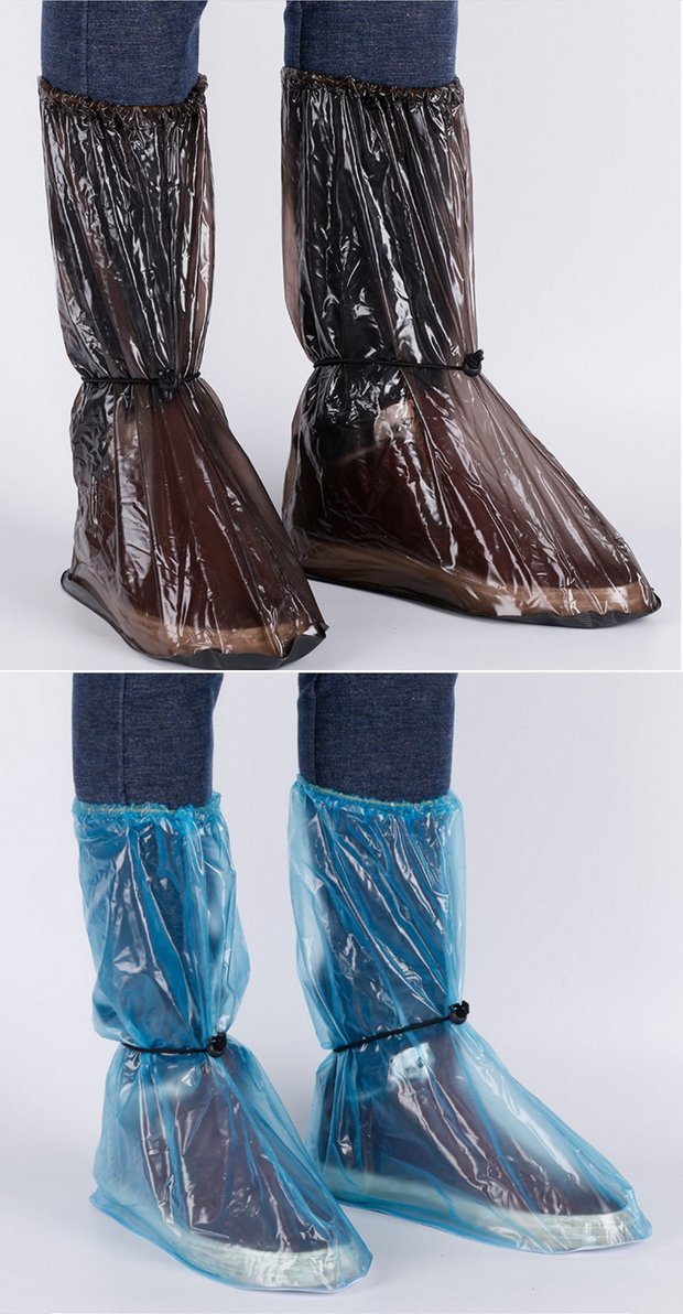 防雨鞋套加厚高筒旅游一次性鞋套户外成人儿童漂流防水鞋套包邮