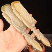 Strong girl Horn Art natural pure horn comb home large white buffalo hair care massage comb men and women birthday