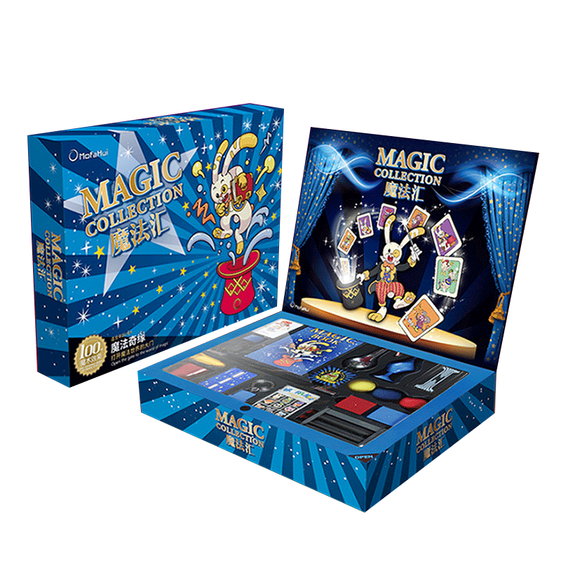 magic club 10+9 children's magic props 8 big gift box for boys and girls 7 sets 12 years old educational toys children's day gift