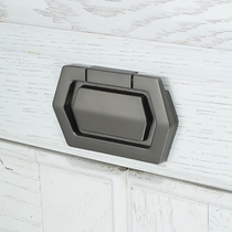 Drawer secret handle invisible modern minimalist cabinet sub wardrobe door handle handle flat handle cabinet door Black