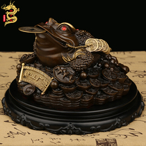 Shuofangcheng copper and gold toad decoration Three-legged toad lucky shop Home living room office Feng Shui opening gift