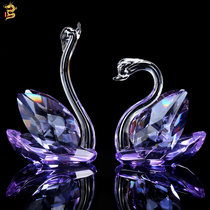 Shuofangcheng crystal swan ornaments give wedding gifts to newlyweds send girlfriends newlyweds creative personality high-end gifts
