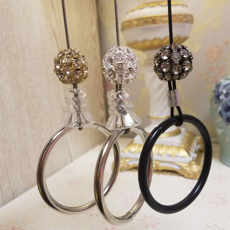 Clothing store hanging hanger display rack Wall hook hanging clothes chain set with diamond beads Fashion exquisite ring
