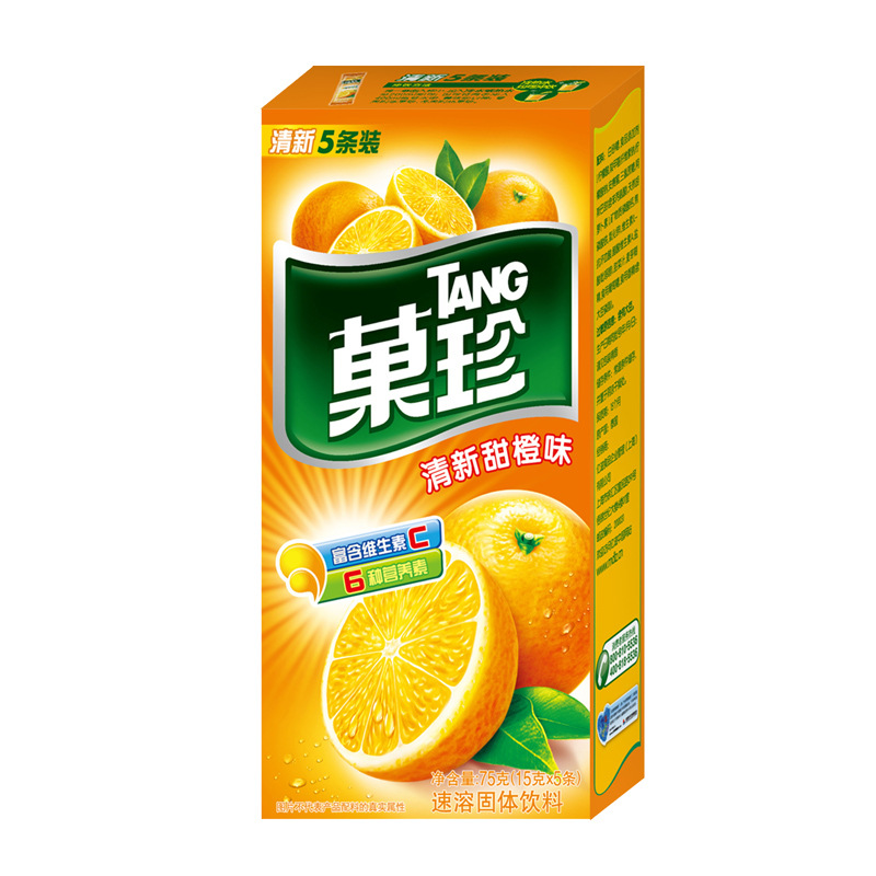 预/定一箱 特价 亿滋 果珍果味冲调饮料菓珍清新甜橙75g 果汁冲饮_不