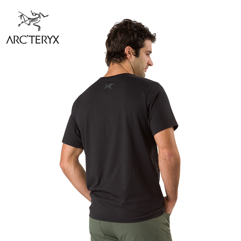 Arcteryx 始祖鸟男款户外休闲透气快干棉质运动短袖T恤Quadrants 