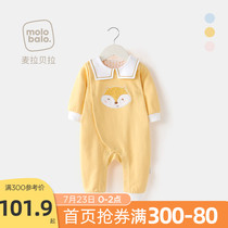 Melabella baby jumpsuit Spring and autumn warm clothing climbing clothes Newborn clothes Mens and womens baby climbing clothes