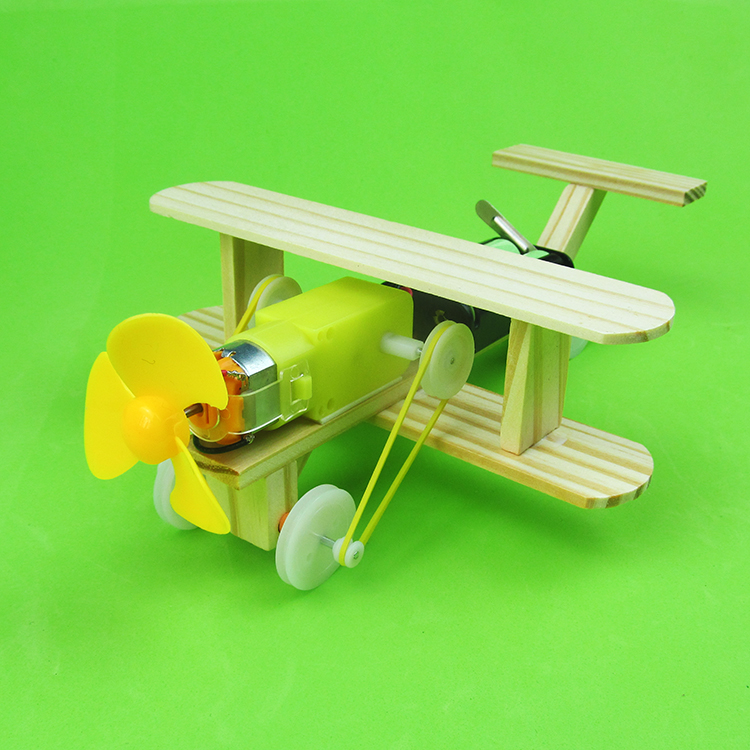 diy科技小制作 电动滑行飞机手工玩具科普模型益智拼装小学生作业
