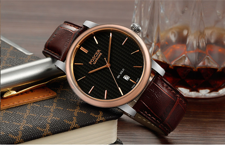 店】【18k金】正品宝时捷手表情侣手表石英表超薄男表女表保时捷3001