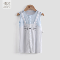 Special clearance baby Summer open crotch short sleeve jumpsuit go out cute male baby ha clothes sleeveless summer wear