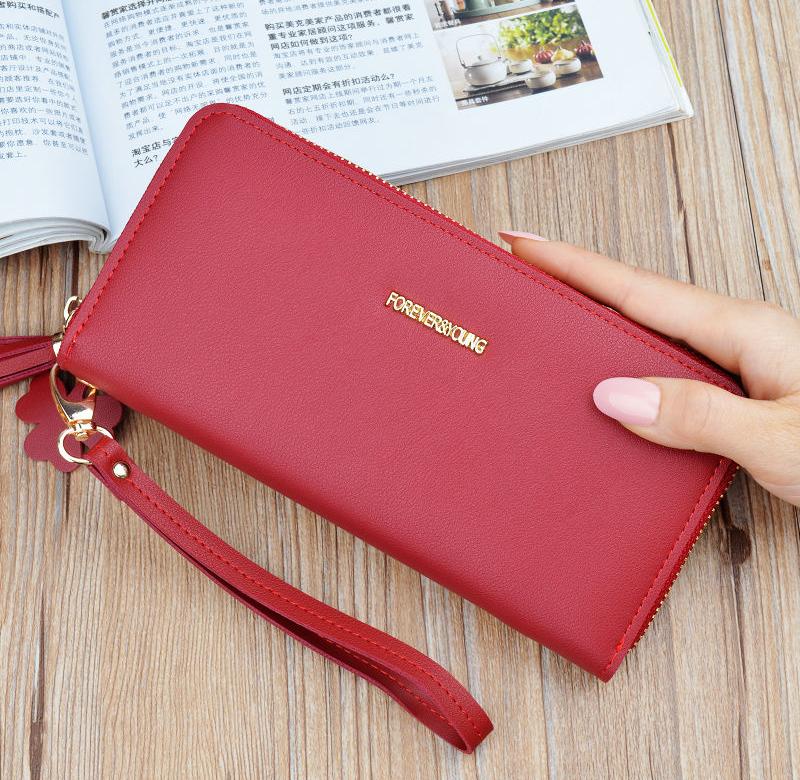 2019 New Korean Wallet Womens Long Zipper Handbag Large Capacity Mother Money Clip Fashion Mobile Phone change