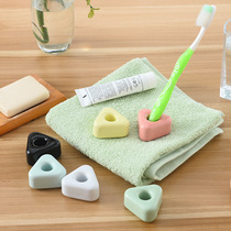 Ceramic toothbrush socket triangle toothbrush holder creative bathroom ceramic gift toiletries dental seat