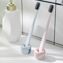 Japanese creative stone brush holder ceramic tooth seat fashion personality simple toothbrush holder couple toothbrush base frame